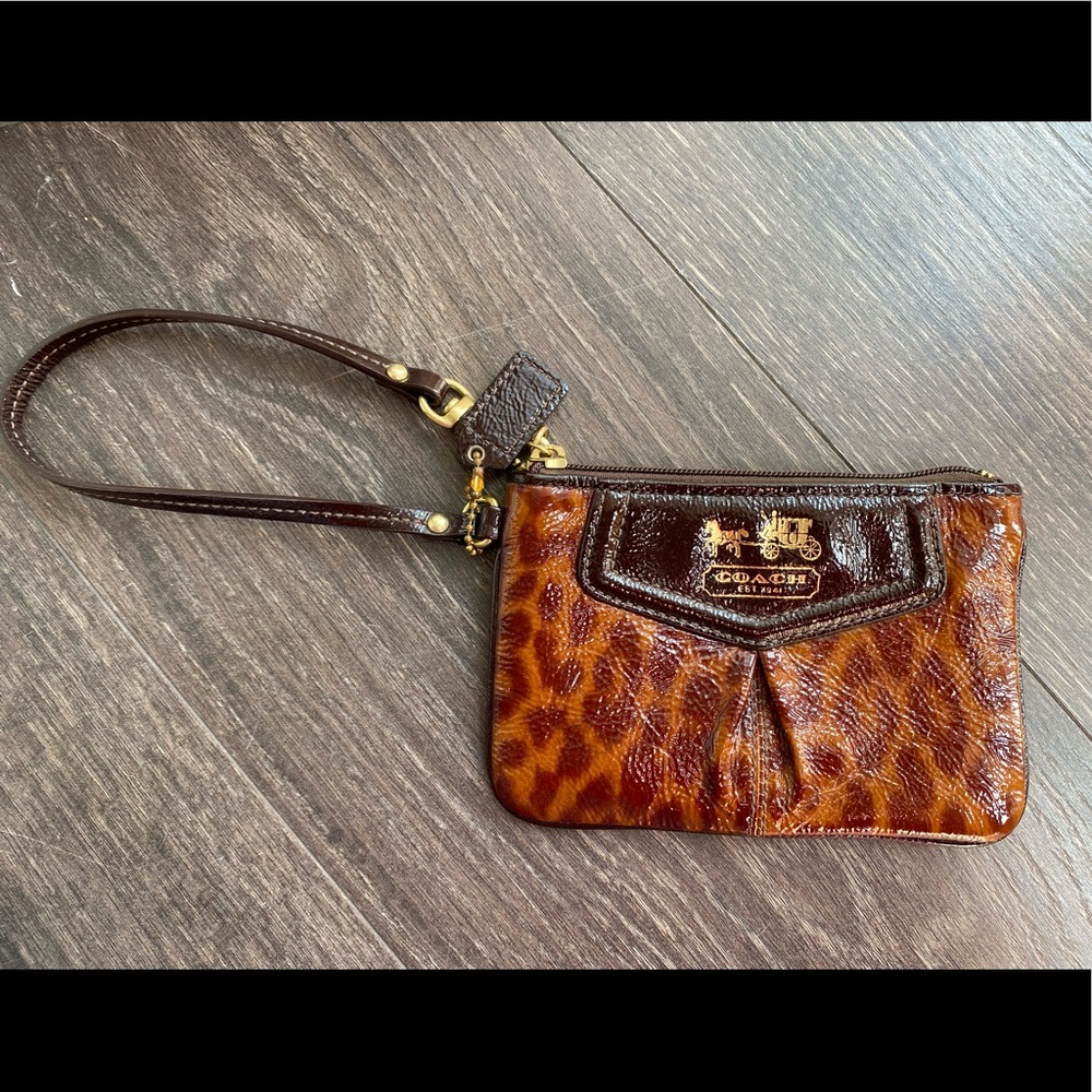 Coach Leopard Wristlet